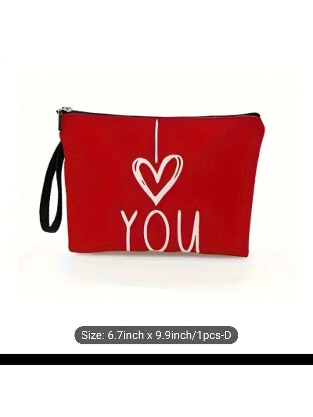 Red 'I Love You' Clutch Bag